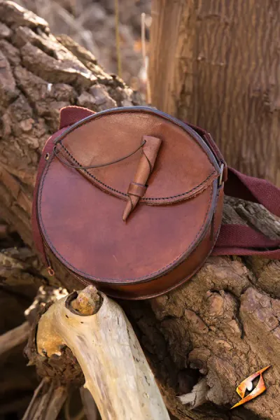 Hovedbilde Round Leather Bag - Brown